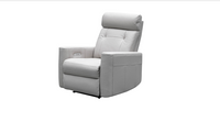 Cascade Recliner Lounge -Leather -Grey /Black