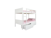 Eva Twin Bunk Bed Frame_White