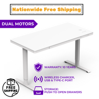 ElevatePro Electric Standing Desk 1.2M/1.4M-Oak/White