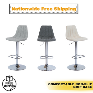 Gwyn Fabric Dining Barstool Grey / Light Grey / Beige