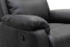 Harbour Leather Recliner 1/2/3 Seat-(Grey / Black)