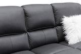 Owen Fabric Recliner 1/2/3 Seat-Rhino Fabric Black/Bone