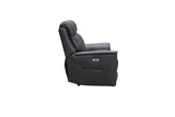 Archie Leather Recliner 1/2/3 Seat Suite - Black