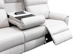 Archie Leather Recliner 1/2/3 Seat Suite-Light Grey