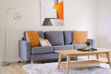 Kingston Fabric Sofa 2/3 Seat - Dark Grey