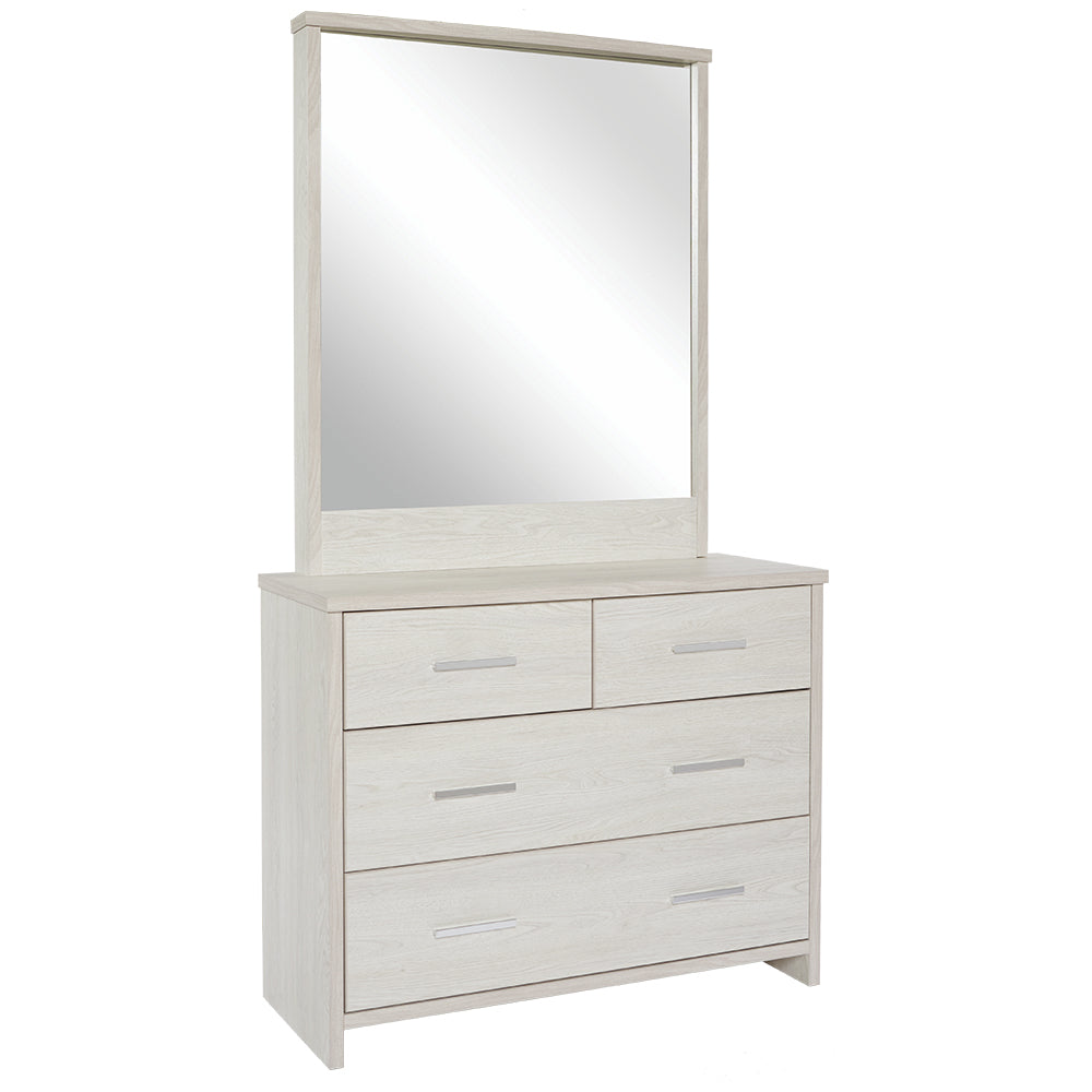 ATLAS 4 Drawer Dresser with Mirror -1000W - Jory Henley Furniture
