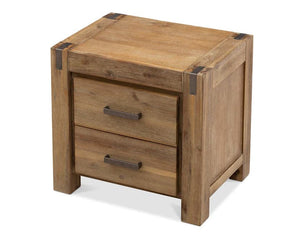 Silverstrike Bedside Table Solid Acacia