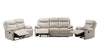 Scott Leather Recliner Suite-(Black/Grey)-Joryhenley-3+2+1 Seat-Black-Jory Henley Furniture