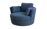 Croft Swivel Armchair-Joryhenley-Blue-Jory Henley Furniture