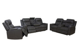 Elite Recliner 1/2/3 Seat-thick leather-Joryhenley-1 Seat-Black-Jory Henley Furniture