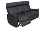 Cascade Fabric Recliner 1/2/3 Seat-Rhino-Joryhenley-3 Seat-Rhino Fabric Black-Jory Henley Furniture