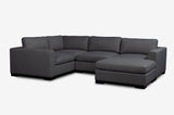 Ocean modular Lounge-Aurora Slate-Joryhenley-E: 5 PCs Set (Corner Set with Chaise)-Jory Henley Furniture