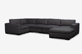 Ocean modular Lounge-Aurora Slate-Joryhenley-G: 6 PCs Set (Corner Set with Chaise)-Jory Henley Furniture