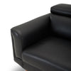 Portland Full leather with Chaise - Black/ Grey