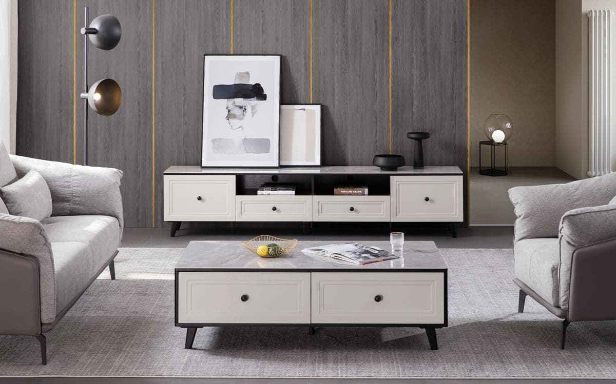 Milford Tv Unit / Creamic - Jory Henley Furniture