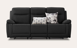 Scott Leather Recliner 1/2/3 Seat-(Black/Grey)-Joryhenley-3 Seat-Black-Jory Henley Furniture
